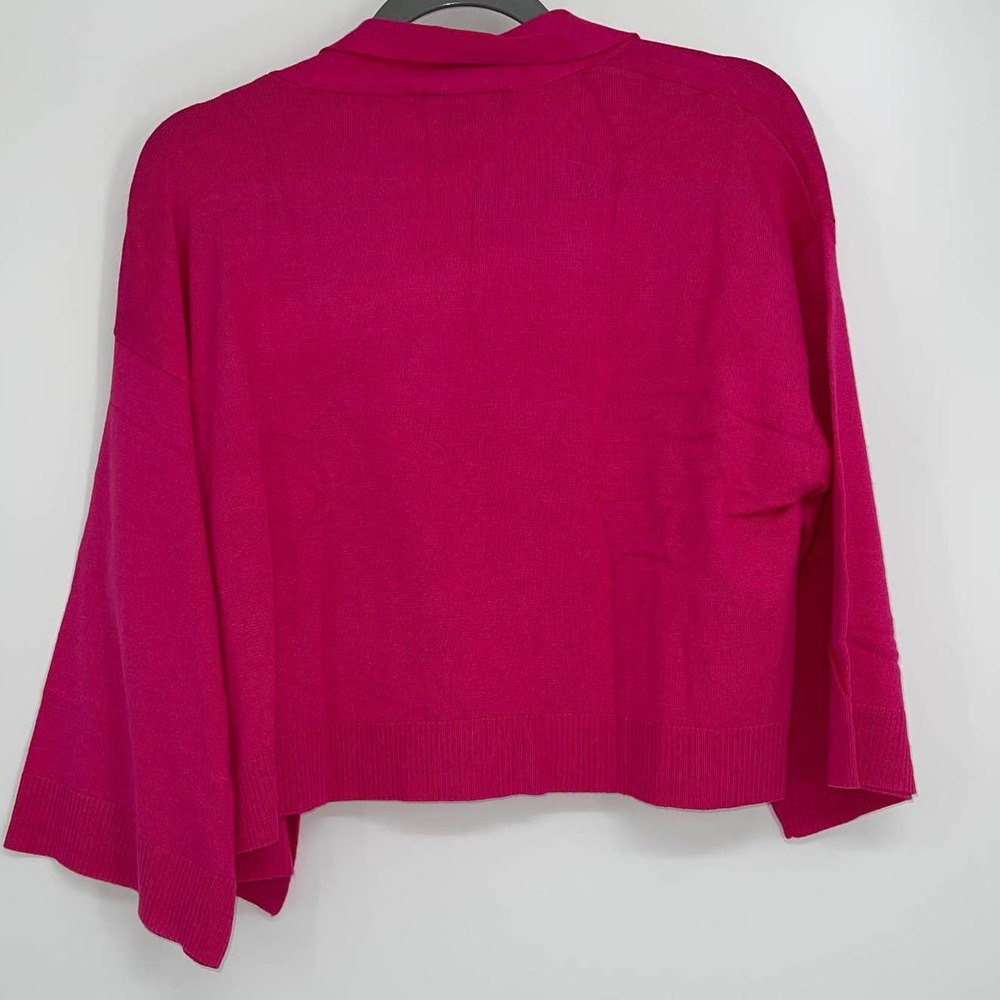 ROAMAN’S VIBRANT PINK CROPPED KIMONO SLEEVE CARDIGAN SIZE 12 - Picture 2 of 4